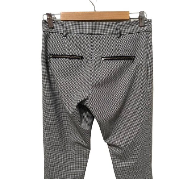 Veronica Beard Houndstooth Zipper Black White Pants Size 2 28 - Picture 3 of 16